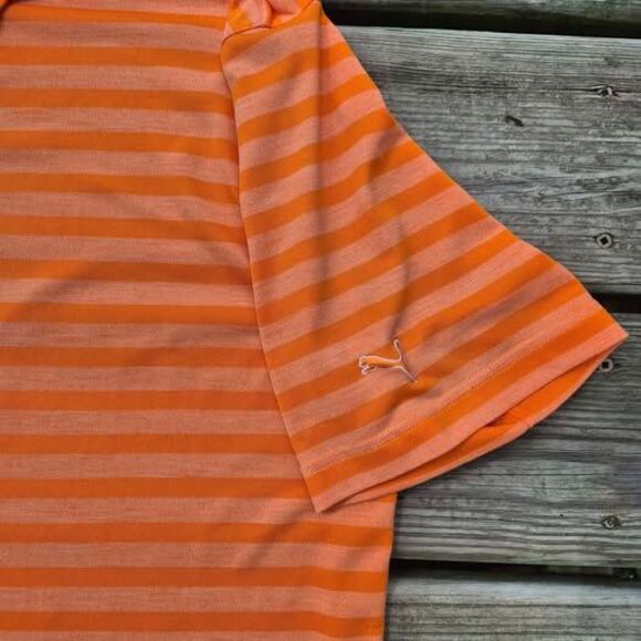 Puma Men's Stripe Short Sleeve Golf Polo - Large - Picture 2 of 7